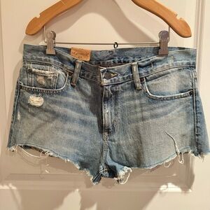 Denim & Supply Ralph Lauren Light Blue Distressed Jean Shorts